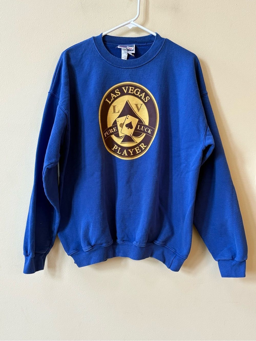 Vintage Las Vegas Blue Crewneck Sweatshirt